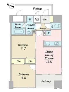 Tre Retta【7階】の間取り