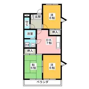 ハイツ須賀【4階】の間取り