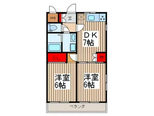 カーサ ルーチェ【1階】の間取り