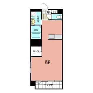 ウイングス戸畑【10階】の間取り