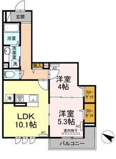 アヴァンス北烏山【3階】の間取り