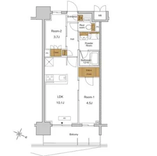 RJRプレシア東十条ガーデン【4階】の間取り