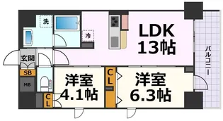 CEDAR NORITAKE【2階】の間取り