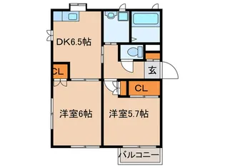 メゾンドブリック【2階】の間取り