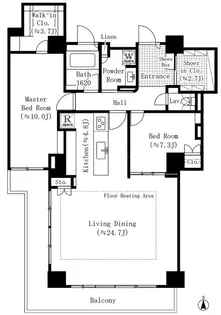 恵比寿ガーデンテラス弐番館【8階】の間取り
