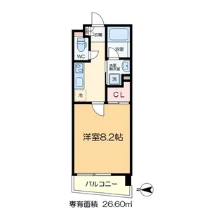 THE WAVES【11階】の間取り