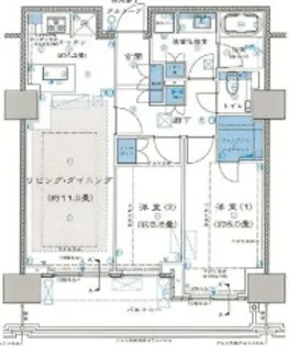 プラウドタワー芝浦【23階】の間取り