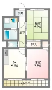 エムプラザ楠根弐番館【3階】の間取り