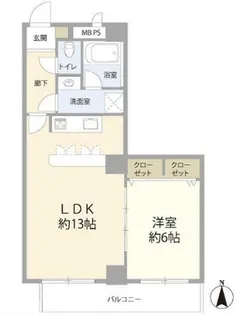 ライオンズマンション池上駅前通り【4階】の間取り