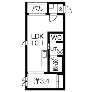 グロウランス宮城野【2階】の間取り