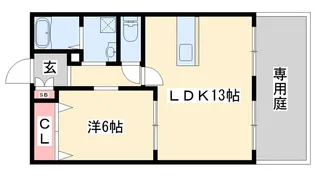 M’court B棟【1階】の間取り