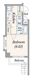 パレステュディオ代々木II<神宮の杜>【2階】の間取り
