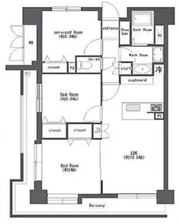 川口栄町ローヤルコーポ【9階】の間取り