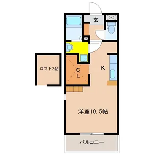 バンベールイースト【5階】の間取り