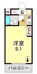 メゾンエトナ【8階】の間取り