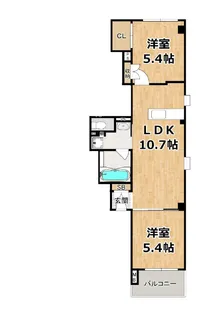 今川ビル【2階】の間取り