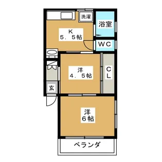 佐野コーポ【1階】の間取り