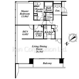 松竹スクエアレジデンス【21階】の間取り