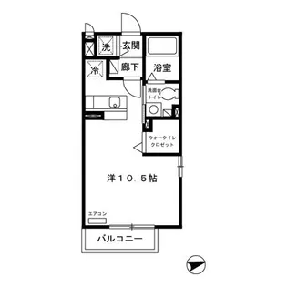 カルム東中野【1階】の間取り