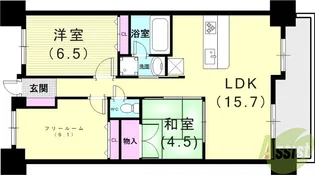 ワコーレ西明石駅前ガーデンズ【2階】の間取り