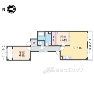 サニーサウス【3階】の間取り