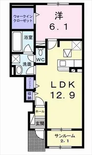 ウミベリー【1階】の間取り
