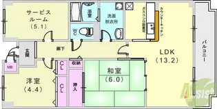 オルテンシアKOBE【3階】の間取り