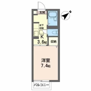 ジュネス南光台【1階】の間取り