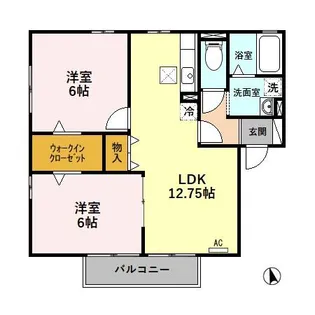 High AvenueII A【1階】の間取り