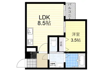 ALEGRIA道明寺2【2階】の間取り