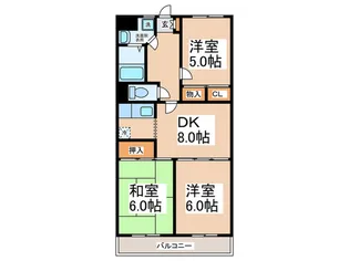 ルミエ-ル・マゴジII【2階】の間取り