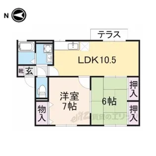 セジュール咲【1階】の間取り