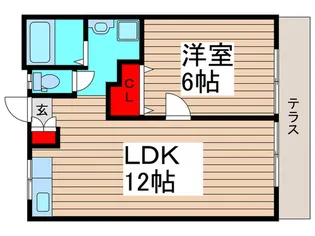 イ-ストハイツ【1階】の間取り