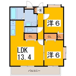 コンフォート・レジデンスII【2階】の間取り