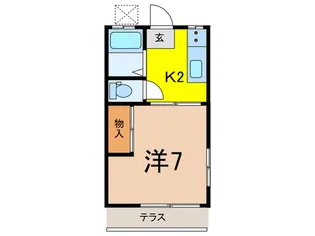 ハイツ中川【1階】の間取り