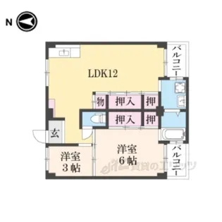 ビレッジハウス見瀬【4階】の間取り