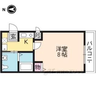 フラッティ花園ミンク【3階】の間取り