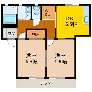 メゾンフルール【1階】の間取り