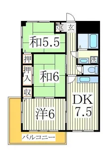 レヂデンス北斗【4階】の間取り