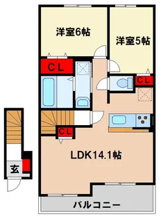 ルミナス サードI【2階】の間取り