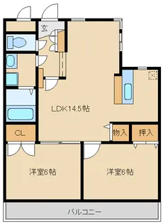 ルベール梶ヶ谷【1階】の間取り