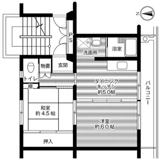 ビレッジハウス七戸【3階】の間取り