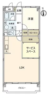 小町パークマンション【4階】の間取り