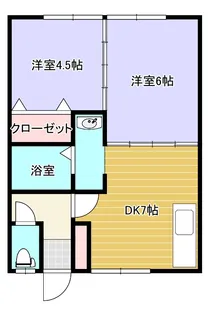 角野ハイツ【1階】の間取り