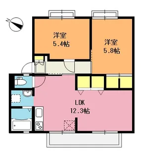 グリーンビラ B【2階】の間取り