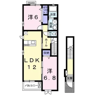プラシード【2階】の間取り