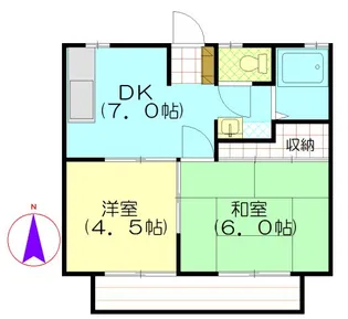 サニーハイツ【2階】の間取り