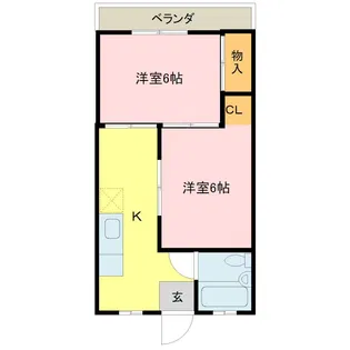 ナカヤマハイツ【1階】の間取り
