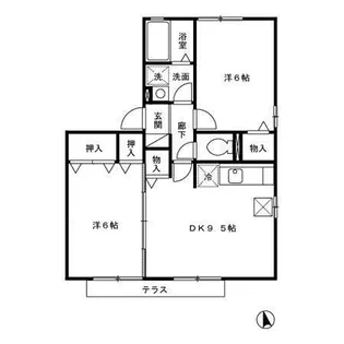 グランディール・ヴィ C【1階】の間取り