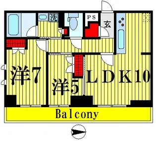 プラティーク梅島【4階】の間取り